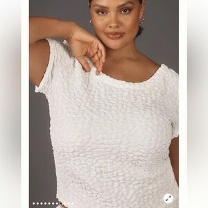 Anthropologie Maeve socialite popcorn t-shirt L